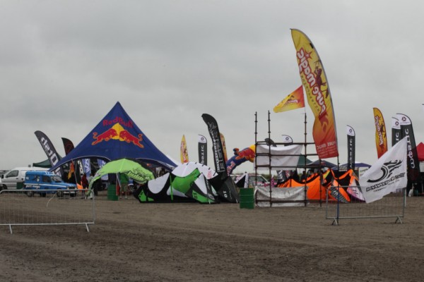 Battle for the Bay event site during the rain