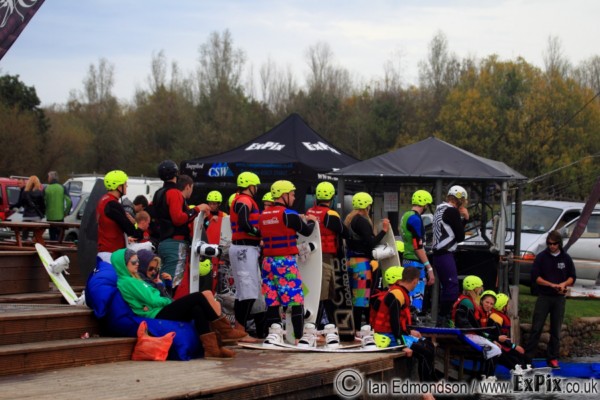 Leeds Met Students on the dock infront of the ExPix tent