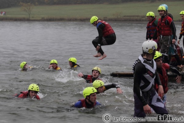 Baptism of 'fire' in a cold October lake