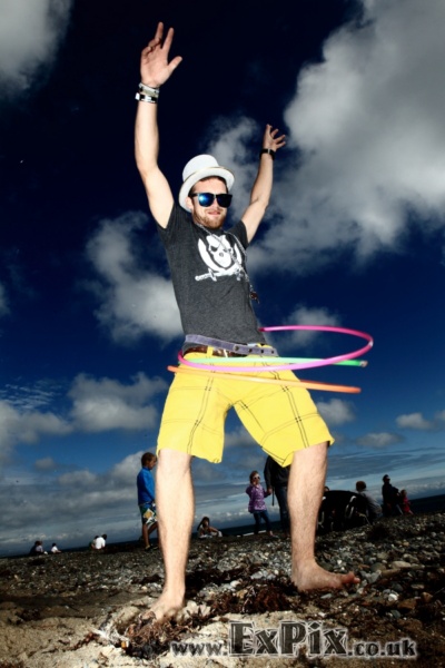 Games Master Hula challenge at Glass Butter Beach