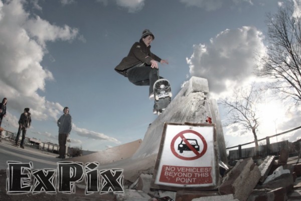 skateboarder in rochdale on a new ramp in rochdale