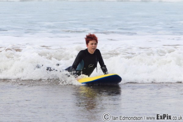 Student Kitesurf learner on the surf boards